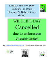 Pleasley Pit wildlife day cancelled